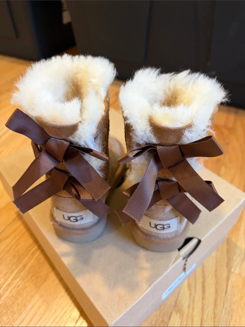 UGG Chestnut Kids Shearling-Lined Suede Boots